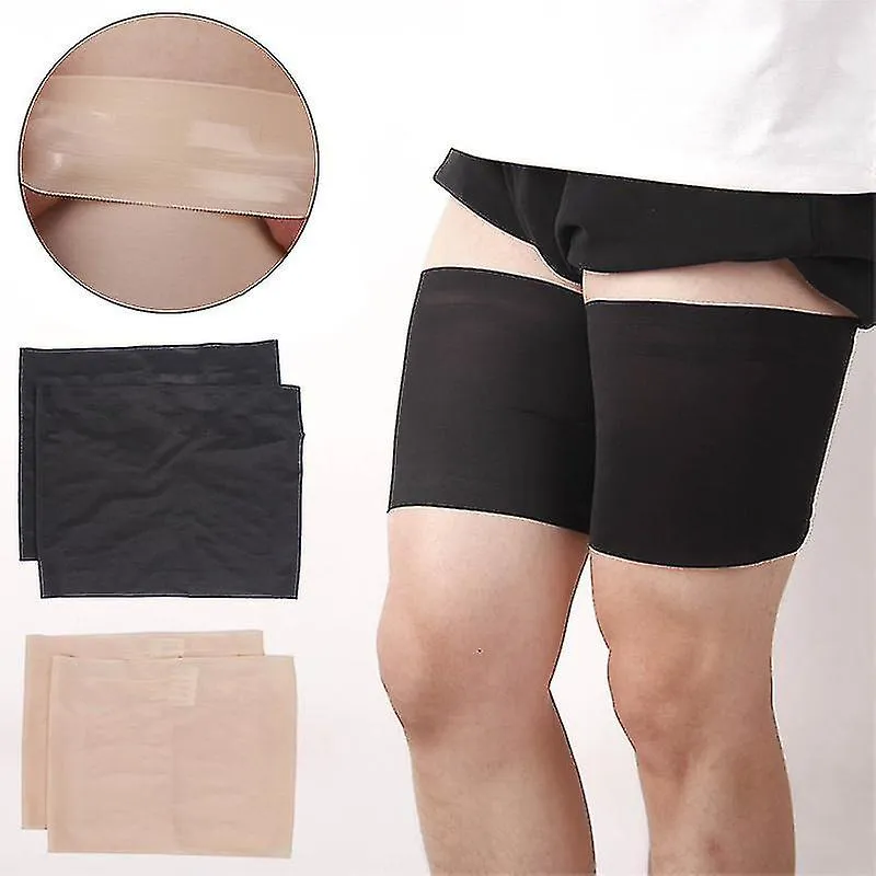 2PCS SUMMER WOMEN ANTI CHAFING THIGH BANDS SLIMMER BAND HIGH ELASTIC SILICA GEL ANTIFRICCIóN PROTECCIóN LEG WARMER PLUS SIZE TW