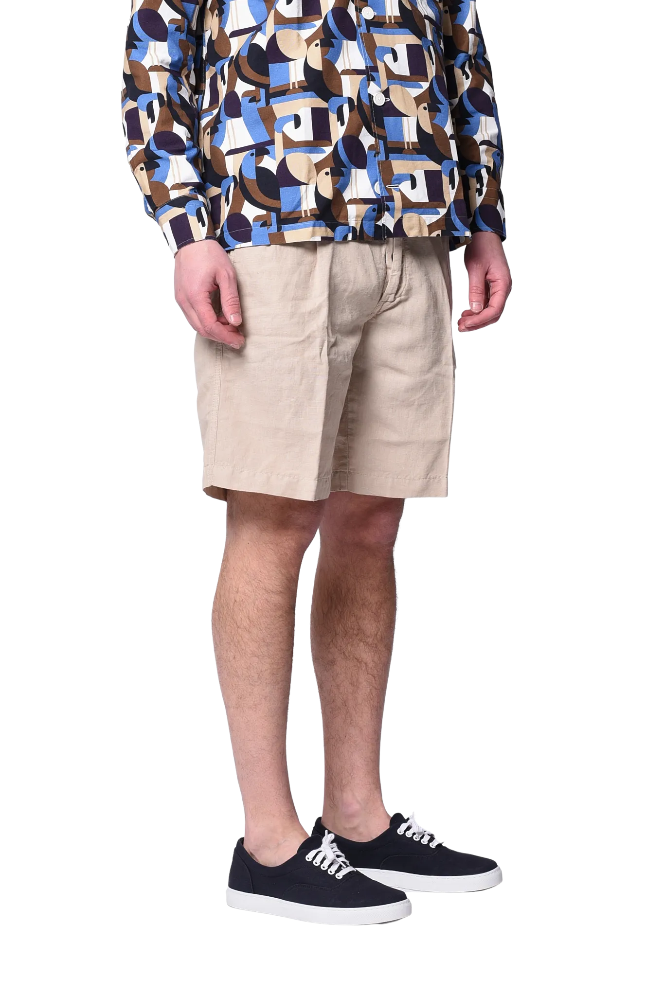 Bermuda With Darts And Buttons