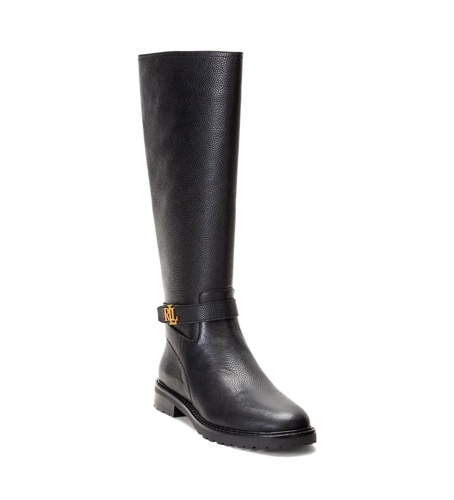 Botas de Piel Hallee negro