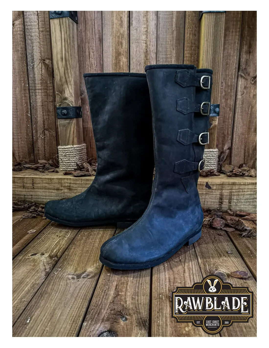 BOTAS MEDIEVALES DUNCAN PUNTA REDONDA  NEGRAS