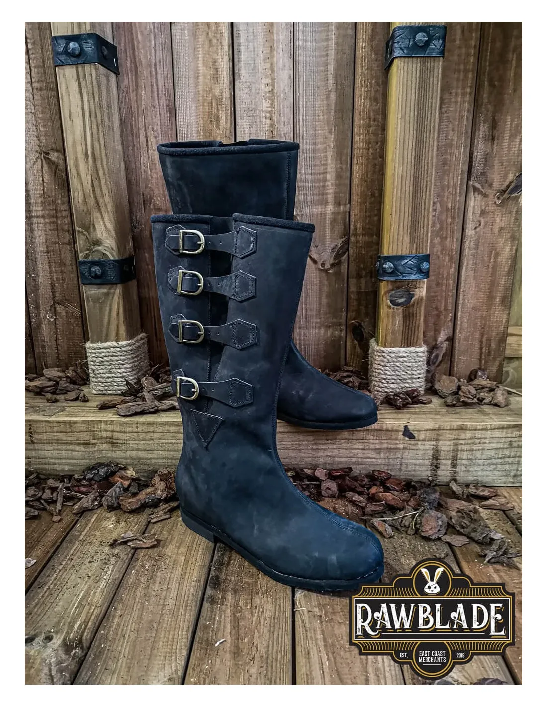 BOTAS MEDIEVALES DUNCAN PUNTA REDONDA  NEGRAS