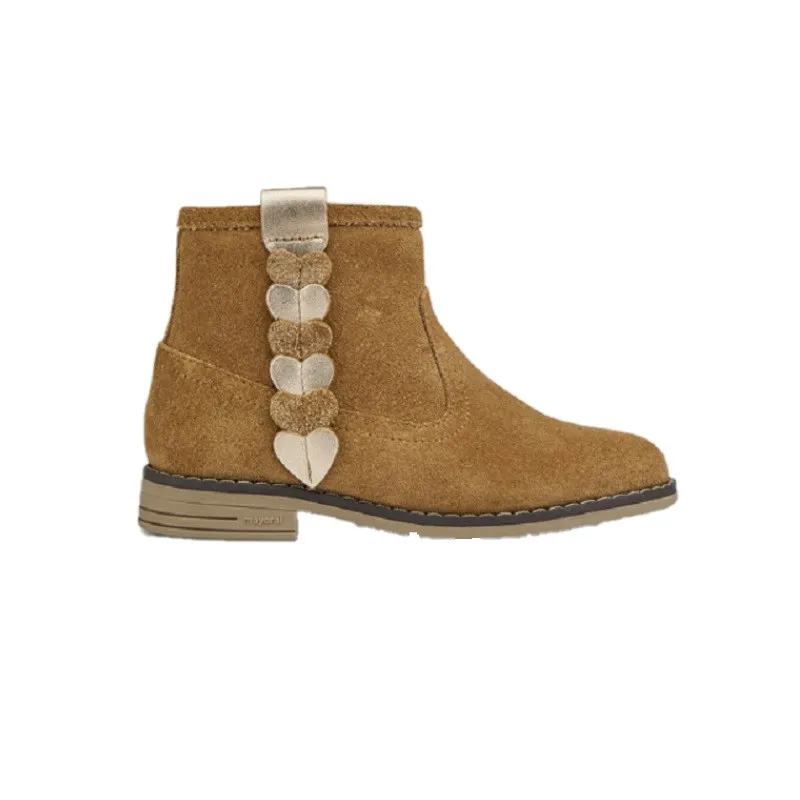 Botin Piel Corazones Mayoral Camel 46303