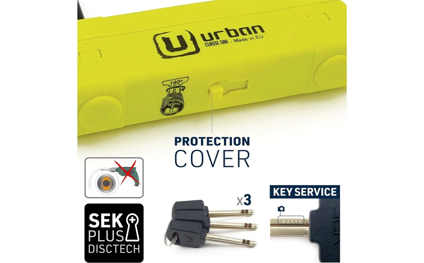 Candado Moto U Urban 120X310 Sra |UR120310|