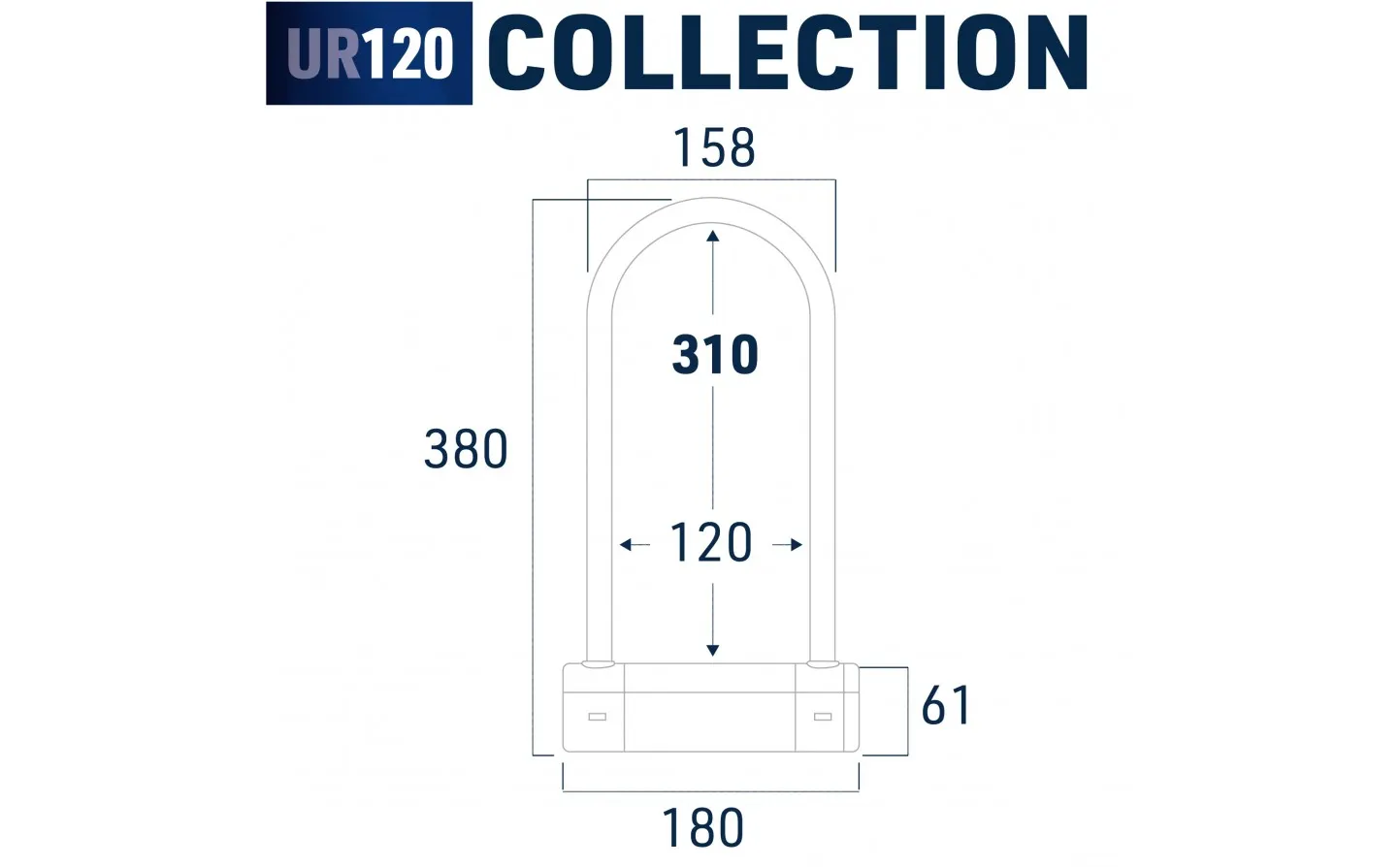 Candado Moto U Urban 120X310 Sra |UR120310|
