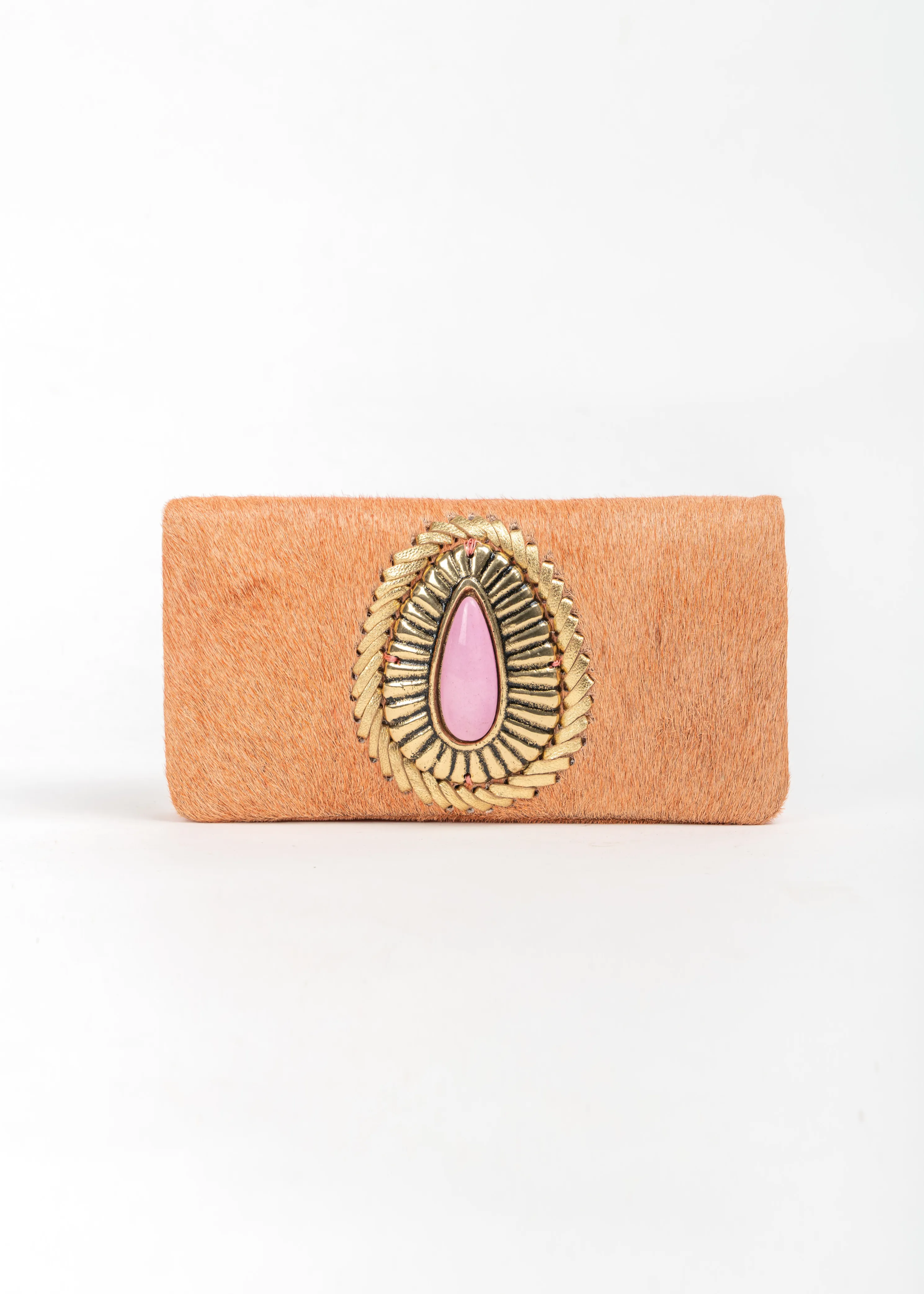 Cartera piel Joya Naranja