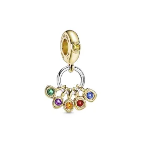 Charm Colgante con un recubrimiento en oro de 14k Gemas del Infinito Los Vengadores de Marvel