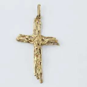 Colgante en Oro de 18k Cruz con Cristo