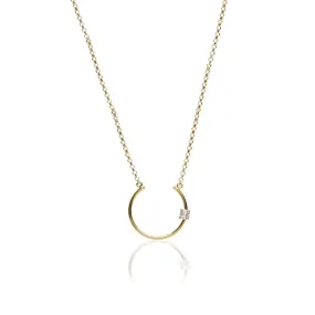 Colgante "Aro de Estrella"  Plata de Ley baño en oro 18k