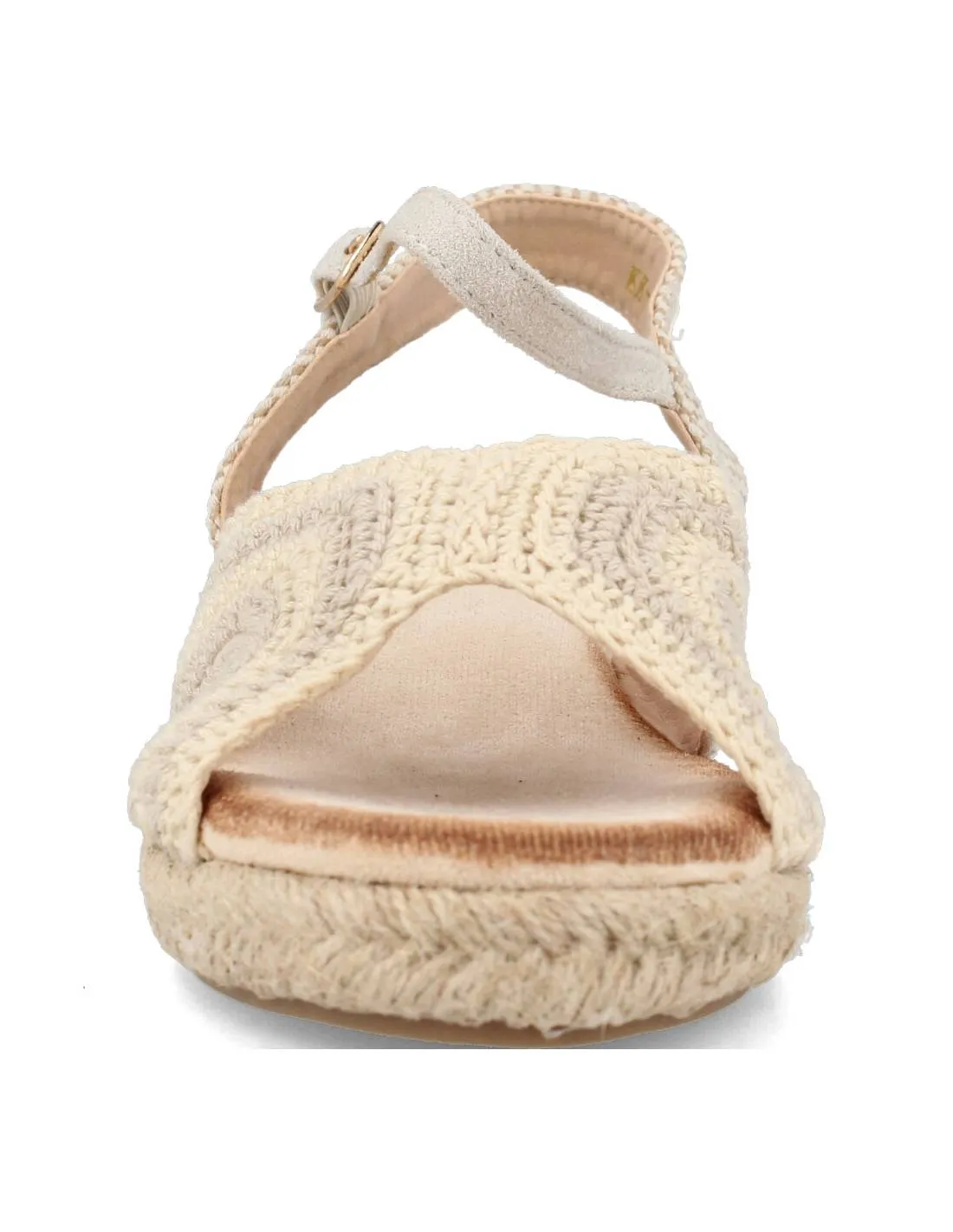 Cuña Esparto Crochet Apricot