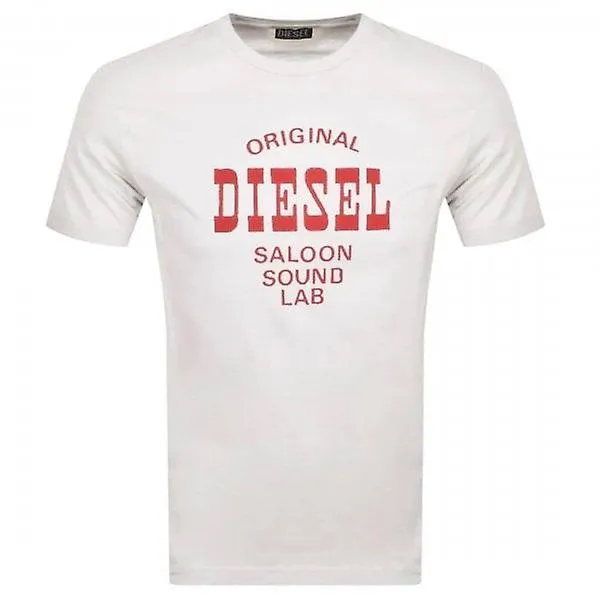 DIESEL TDIEGORE12 LOGO PRINTED TSHIRT CREAM