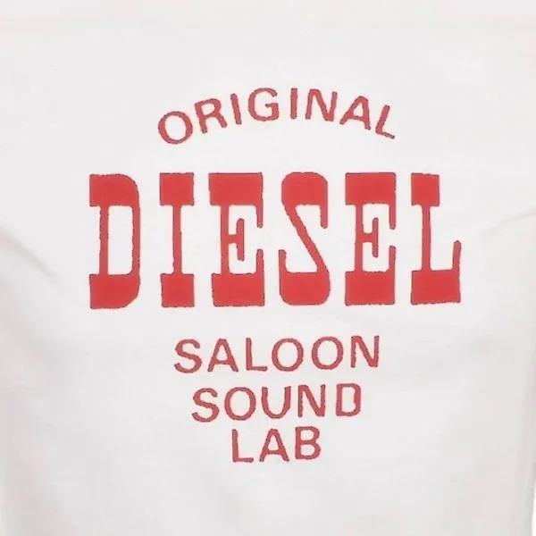 DIESEL TDIEGORE12 LOGO PRINTED TSHIRT CREAM