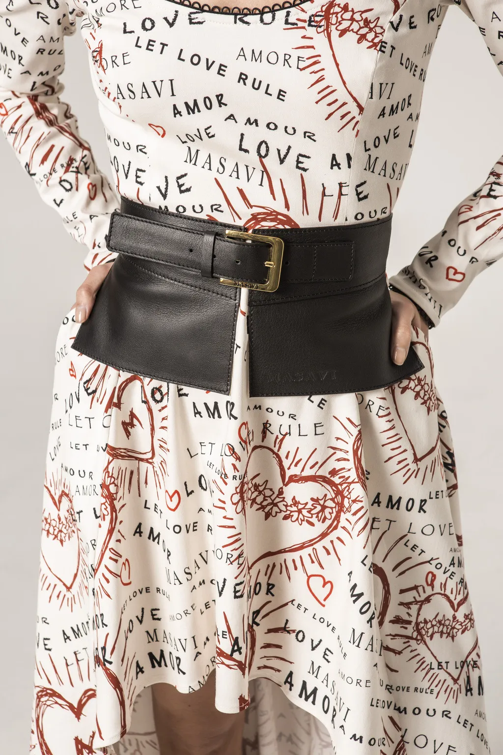 Fajin Masavi piel negro paisley