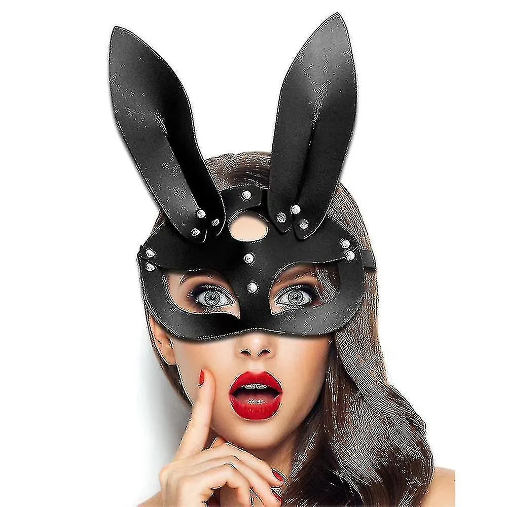 Fox / conejo Media máscara facial con diadema ajustable Mascarada Máscara de conejo Cosplay Party Club Prop