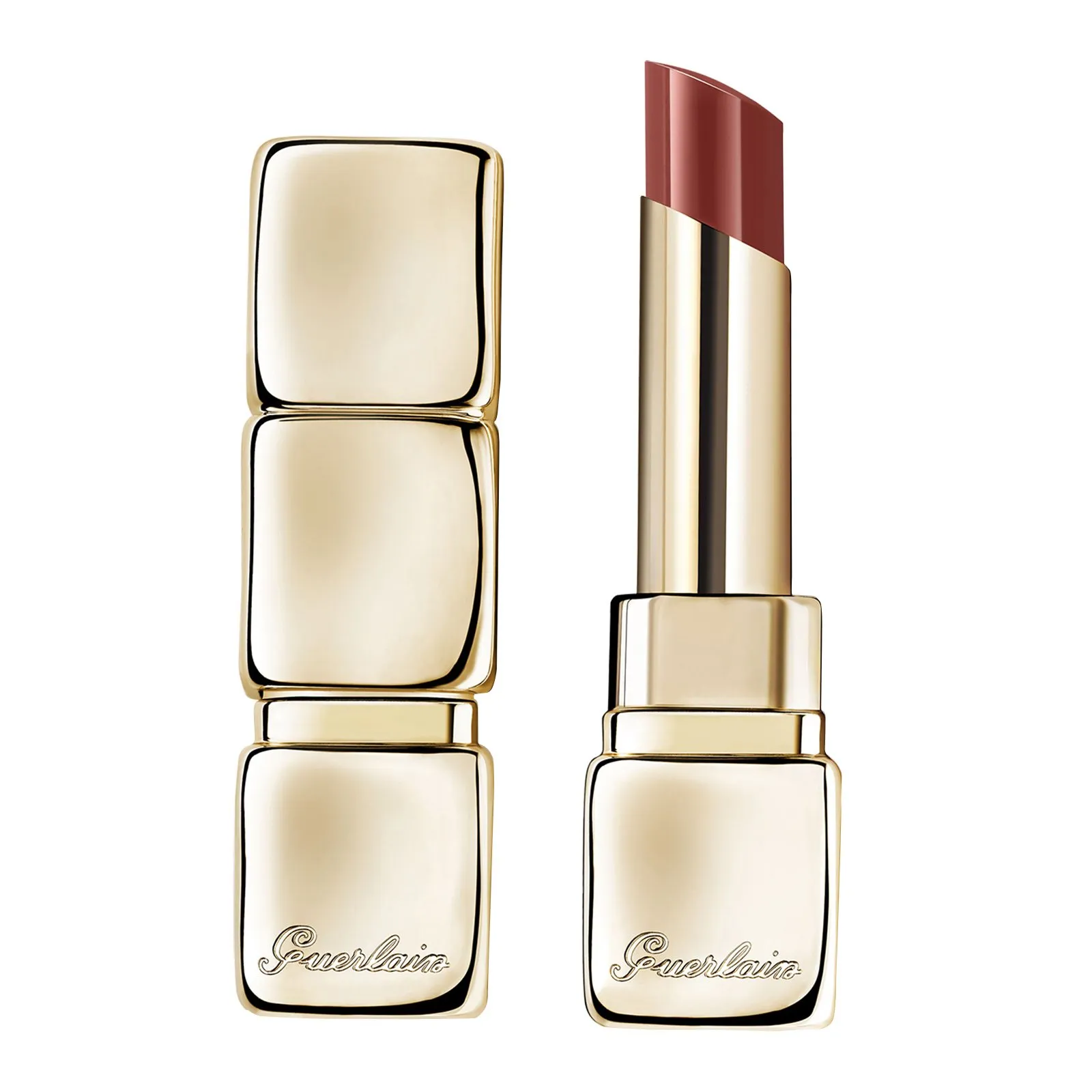 GUERLAIN KISSKISS SHINE BLOOM ROUGE BRILLANTE 95  DE INGREDIENTES DE ORIGEN NATURAL EN   521 KISS TO SAY