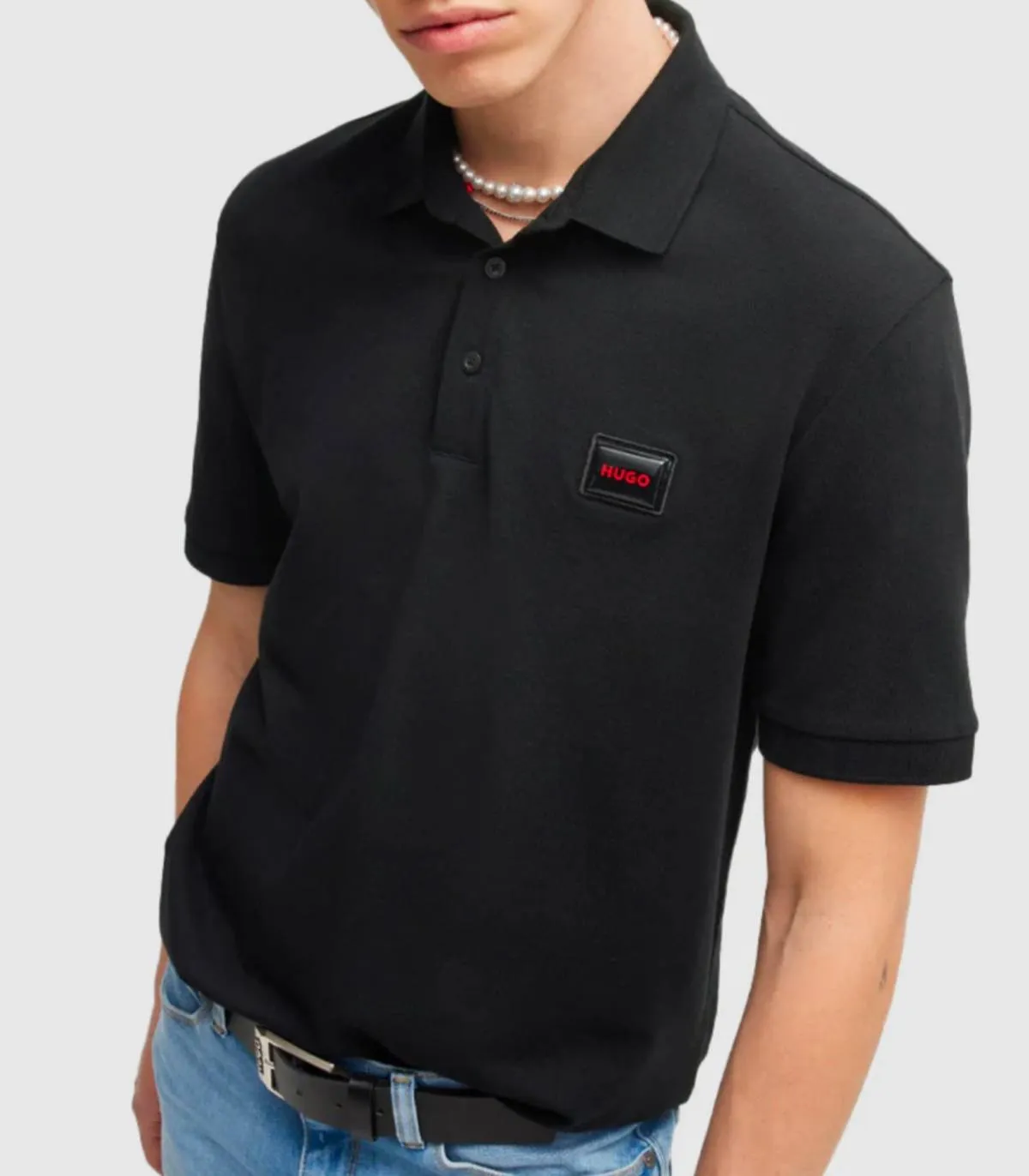 HUGO BOSS  POLO PARA HOMBRE NEGRO  DERESO GEL