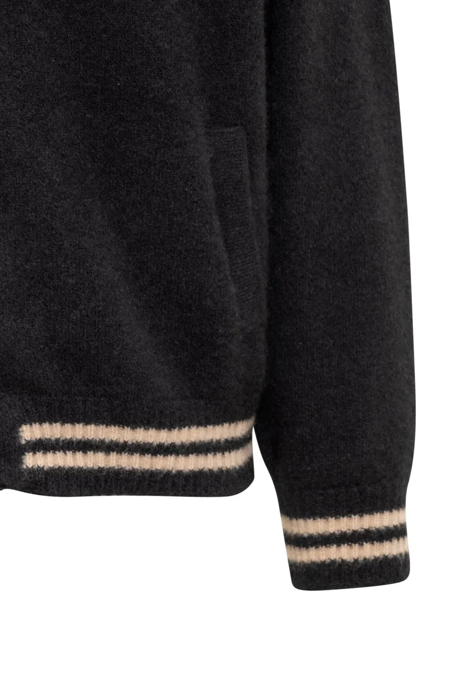 LANEUS Soft Cashmere Bomber