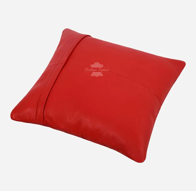 Leather Cushion Covers Pillow Case Home Bed Soft Square Size 16