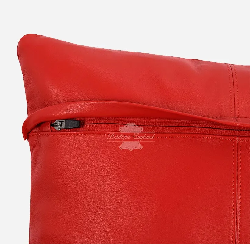 Leather Cushion Covers Pillow Case Home Bed Soft Square Size 16