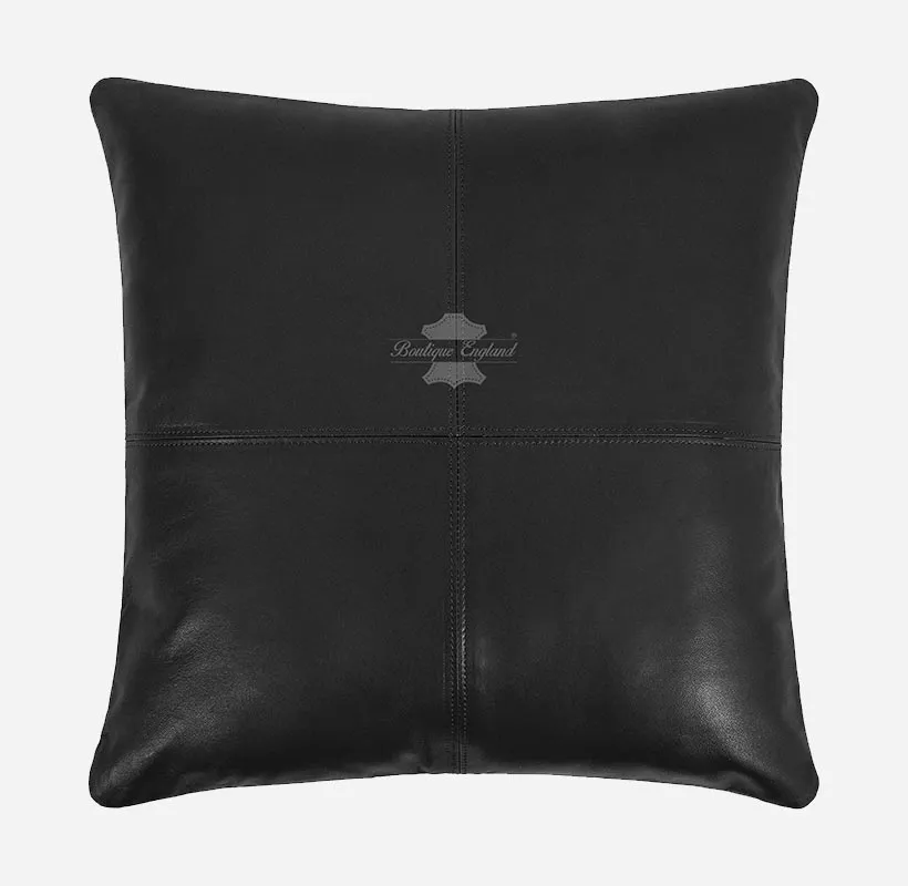 Leather Cushion Covers Pillow Case Home Bed Soft Square Size 16