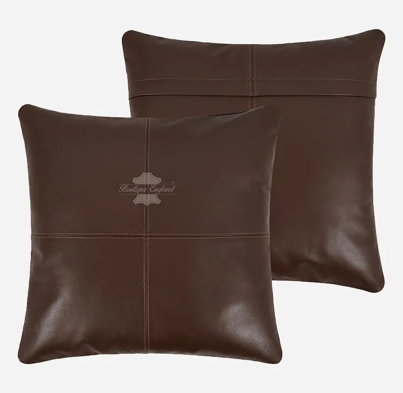 Leather Cushion Covers Pillow Case Home Bed Soft Square Size 16