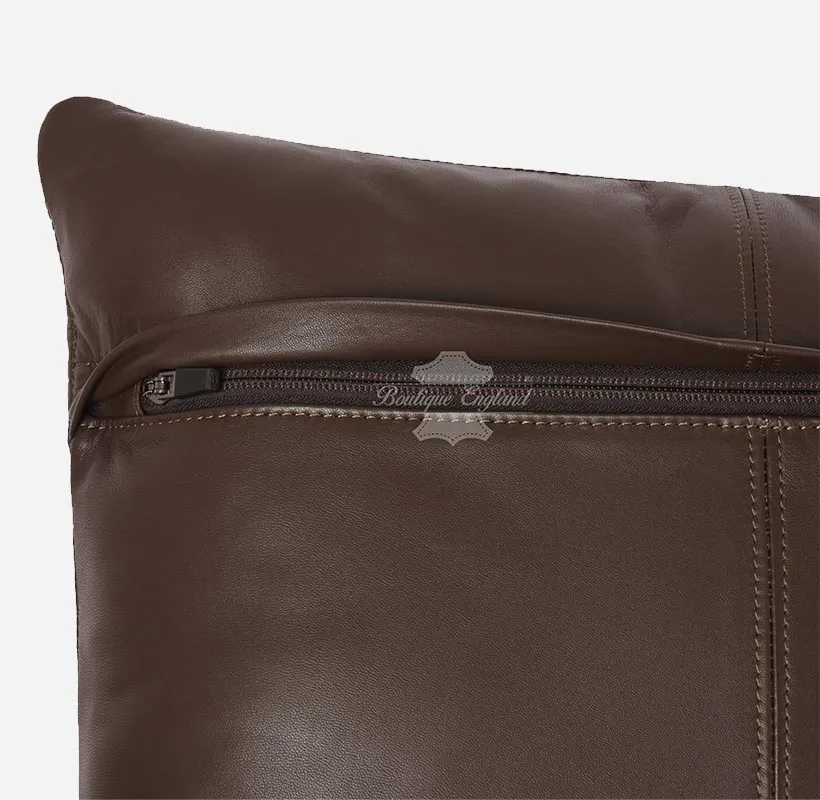 Leather Cushion Covers Pillow Case Home Bed Soft Square Size 16