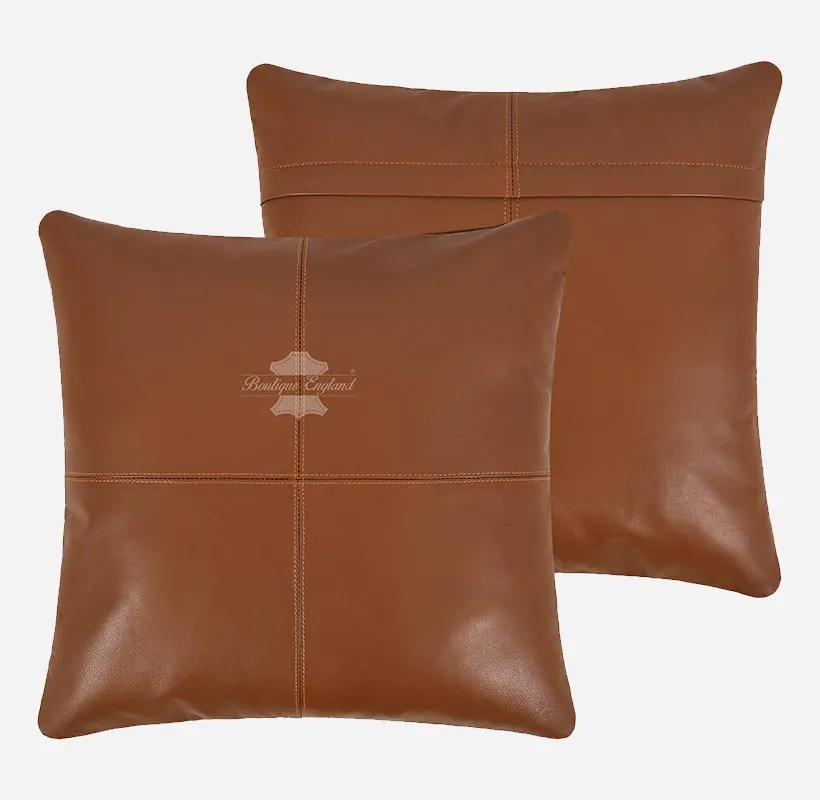 Leather Cushion Covers Pillow Case Home Bed Soft Square Size 16