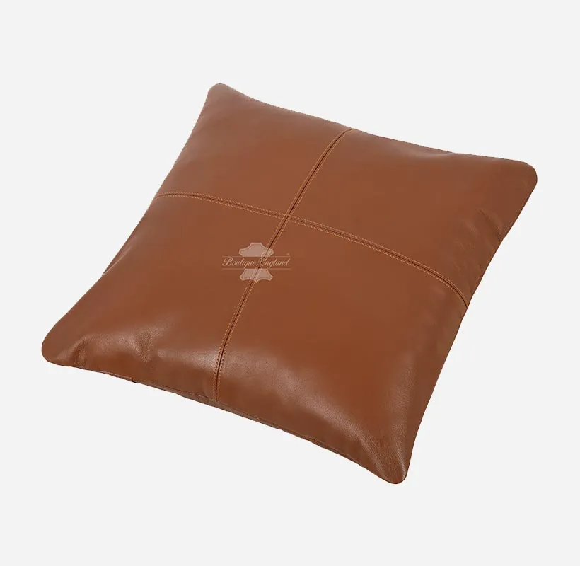 Leather Cushion Covers Pillow Case Home Bed Soft Square Size 16