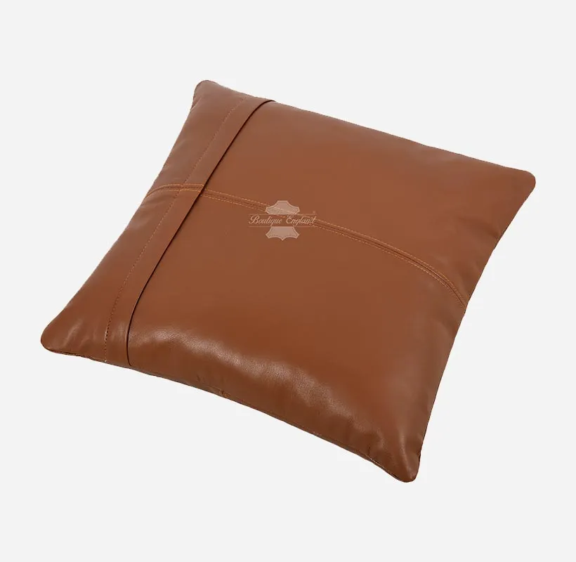Leather Cushion Covers Pillow Case Home Bed Soft Square Size 16