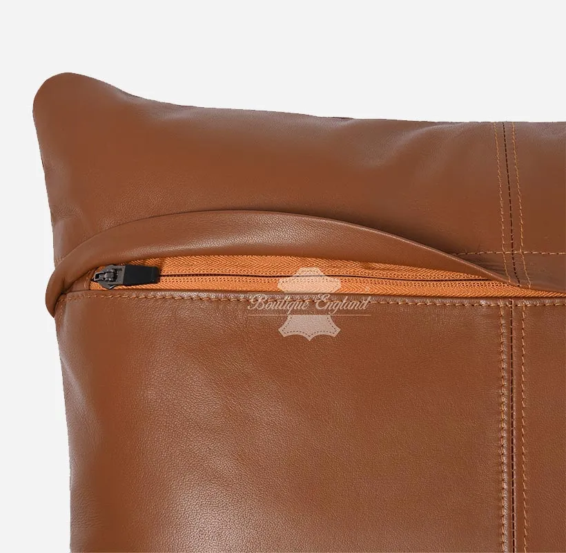 Leather Cushion Covers Pillow Case Home Bed Soft Square Size 16