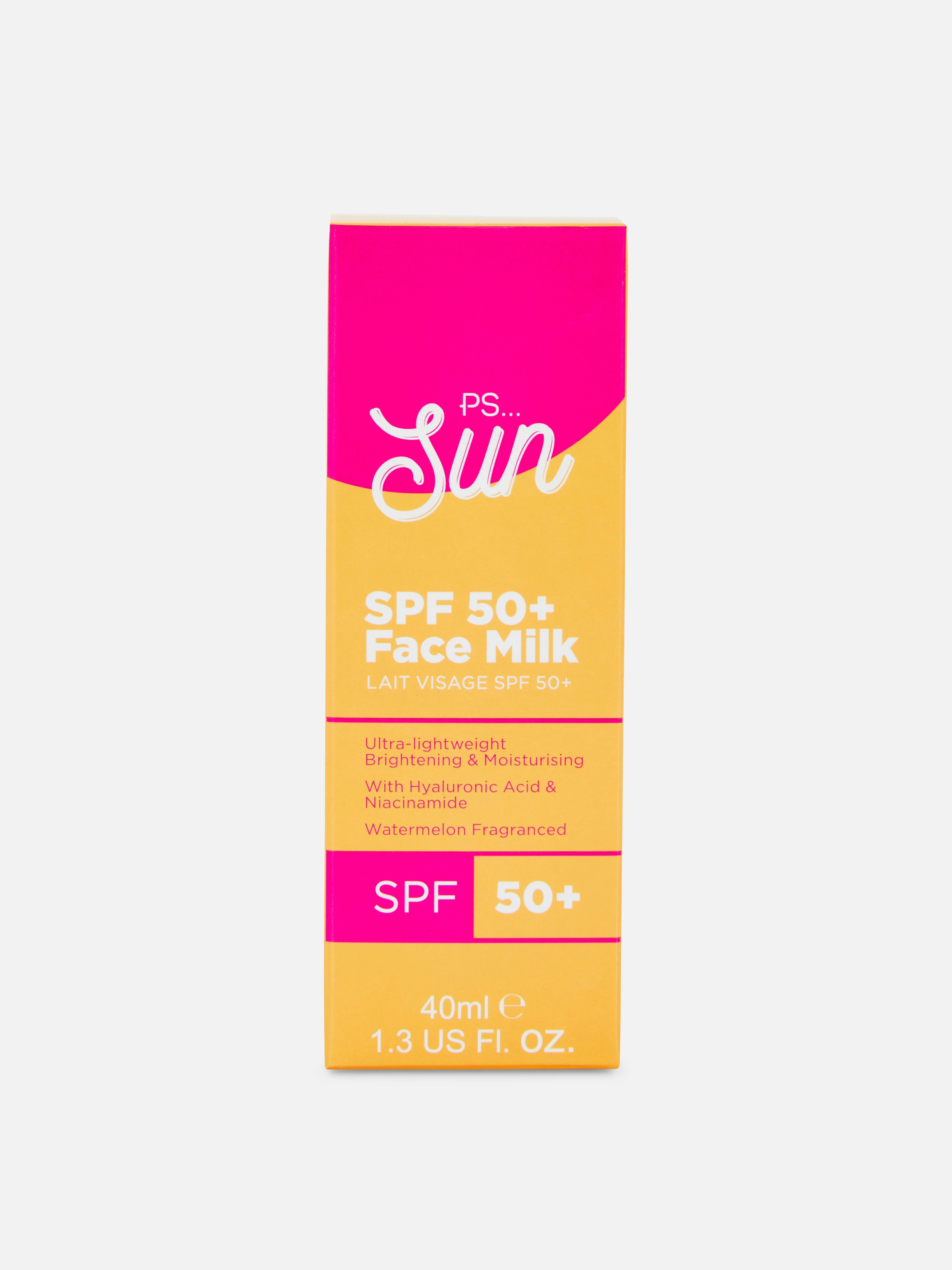 Leche solar facial SPF 50+ de PS...