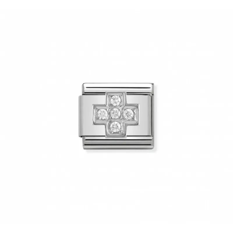 Link Nomination Acero y Plata "Cruz" 330304 03