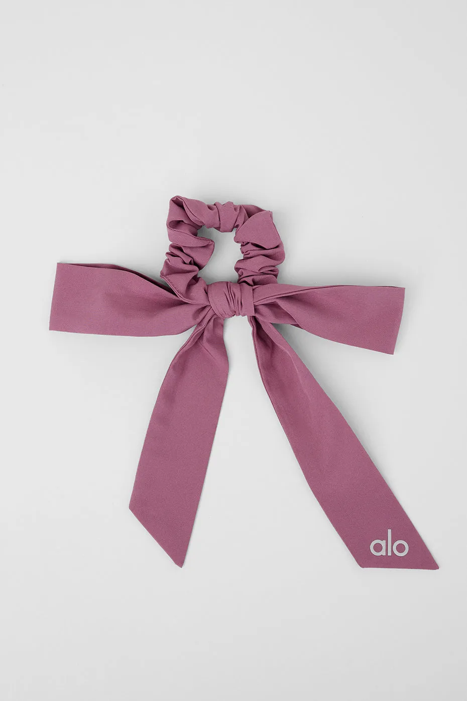 LOVE KNOTS TIE SCRUNCHIE  SOFT MULBERRY