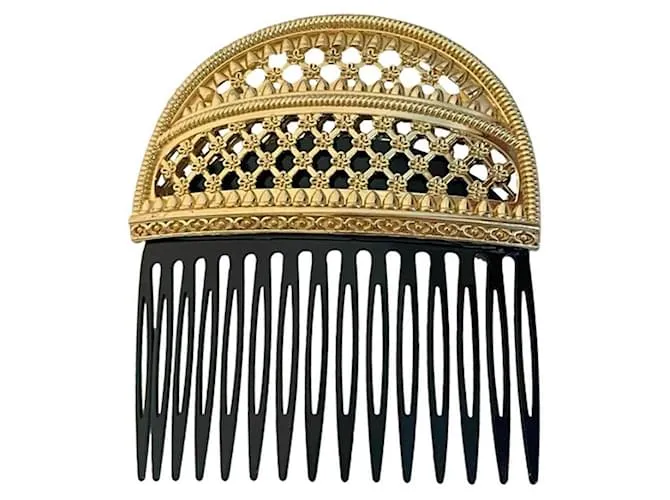 Magnífico y precioso peine sujetador de cabello DOLCE & GABBANA Dorado 
