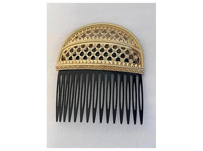 Magnífico y precioso peine sujetador de cabello DOLCE & GABBANA Dorado 