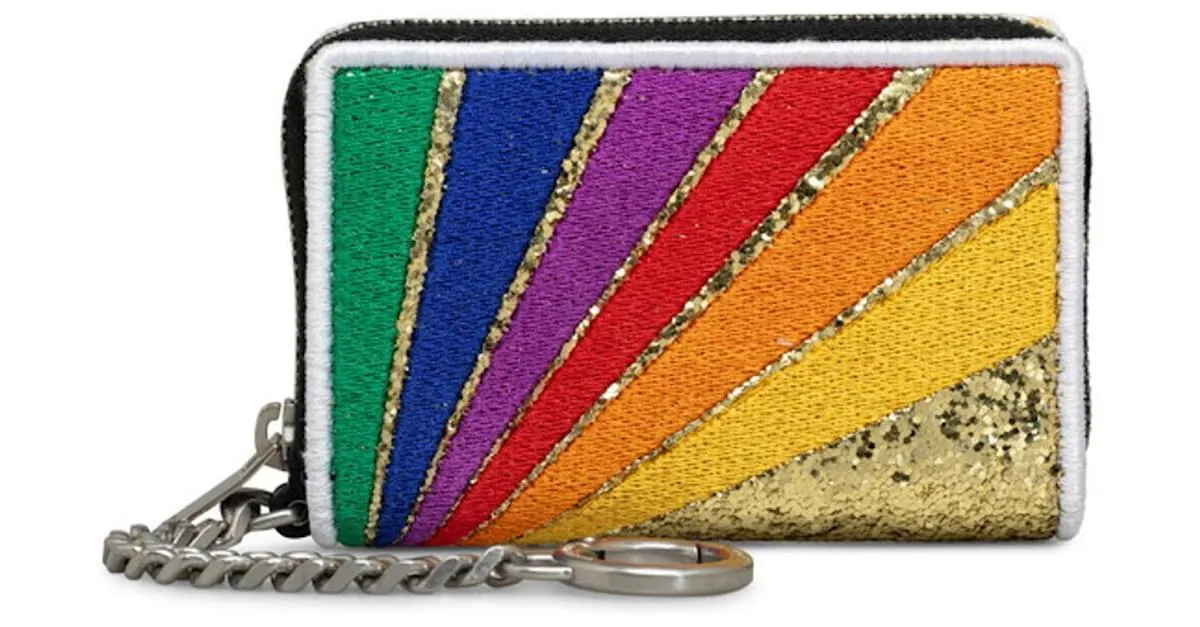 Monedero arcoíris Saint Laurent Multicolor 