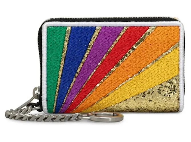 Monedero arcoíris Saint Laurent Multicolor 