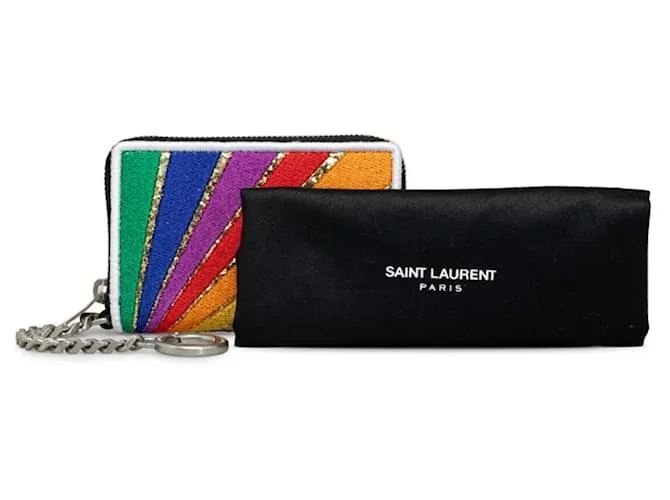 Monedero arcoíris Saint Laurent Multicolor 