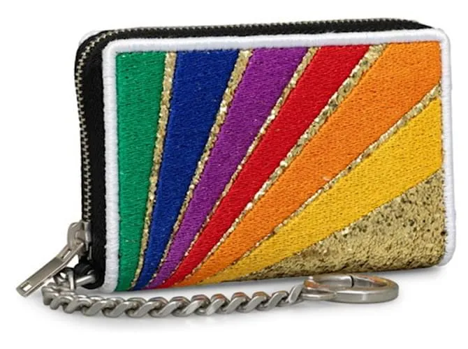 Monedero arcoíris Saint Laurent Multicolor 