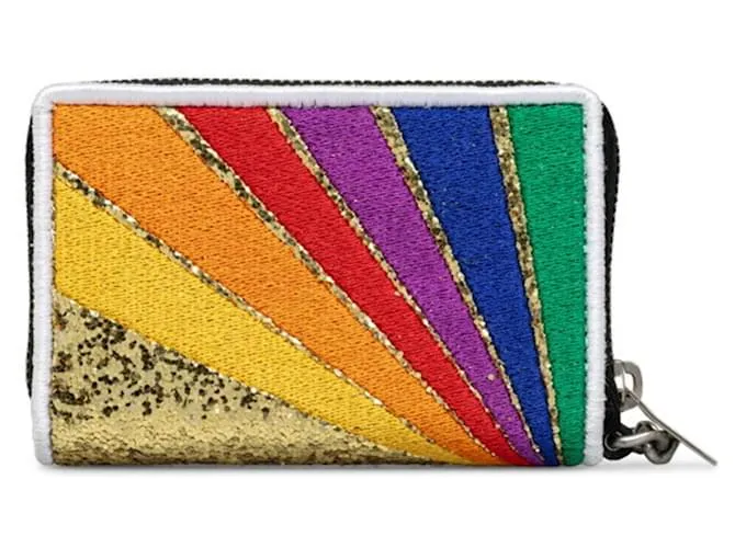 Monedero arcoíris Saint Laurent Multicolor 