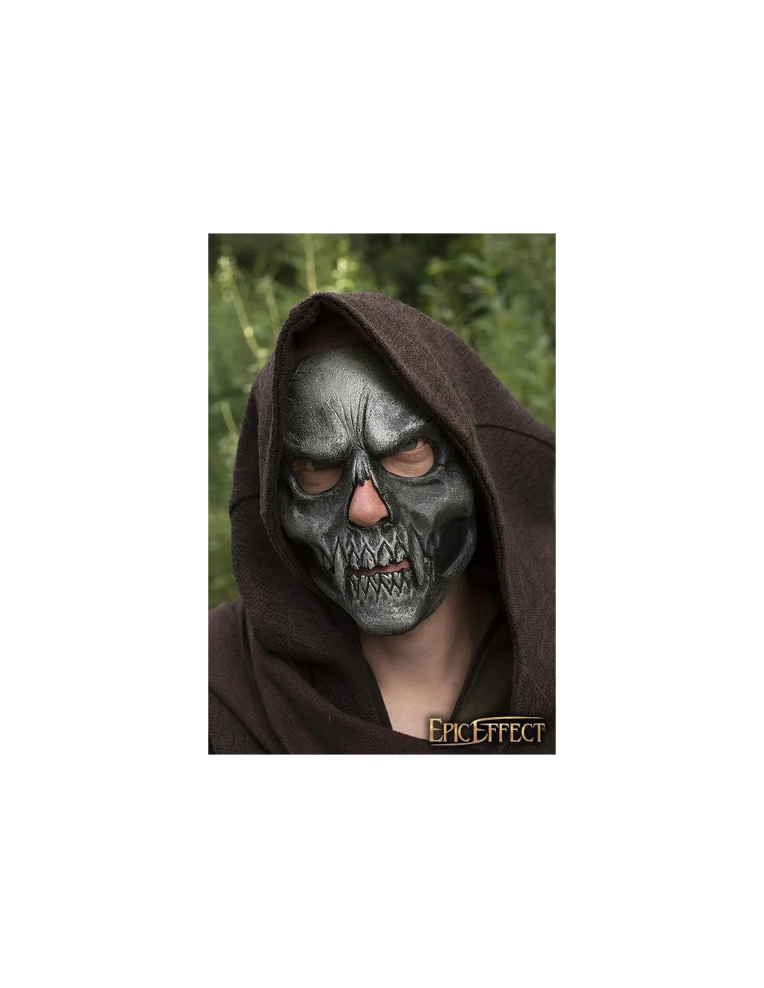 Máscara facial calavera plata