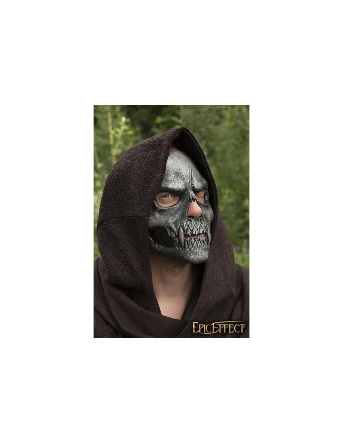 Máscara facial calavera plata