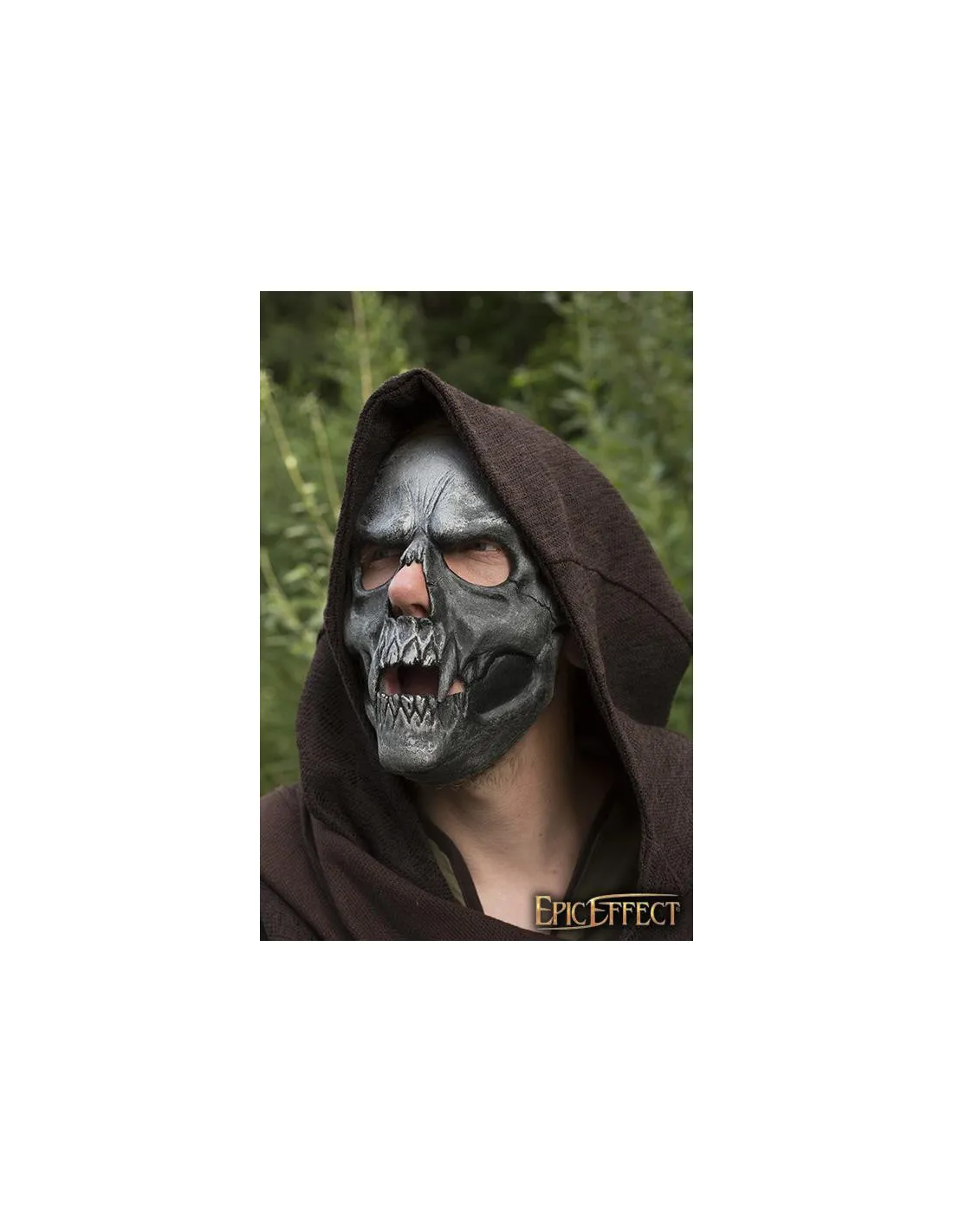 Máscara facial calavera plata