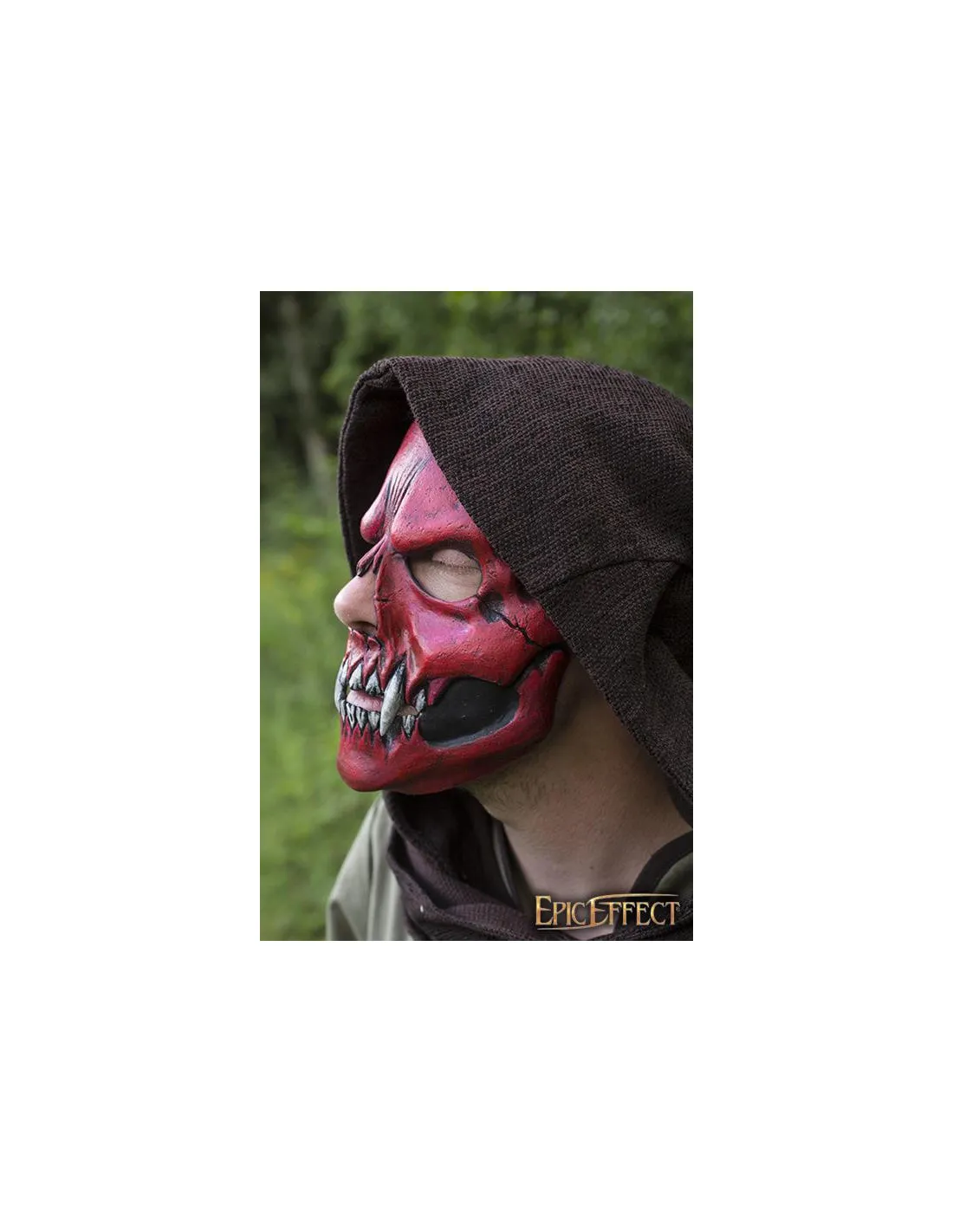 Máscara facial calavera sangrienta roja