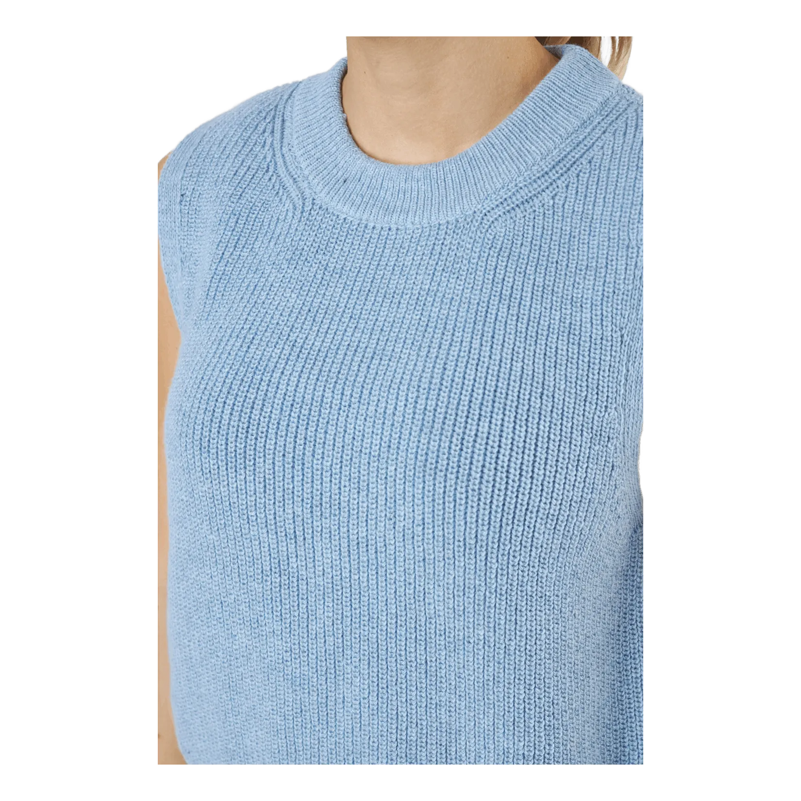 Only Onlparis Life Vest Knt Sky Blue