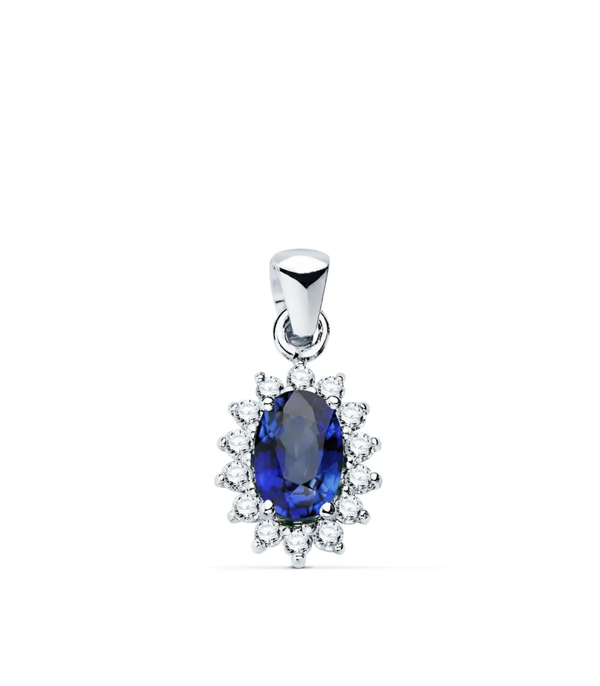 Pendentif Jasmin 0.14 Ct. 18 K Saphir 0.62 Ct.