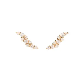 Pendientes Pdpaola natura plata con recubrimiento en oro 18k AR01-808-U