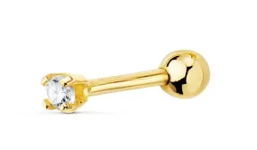 Piercing de Ceja en Oro 15 x 3 mm.