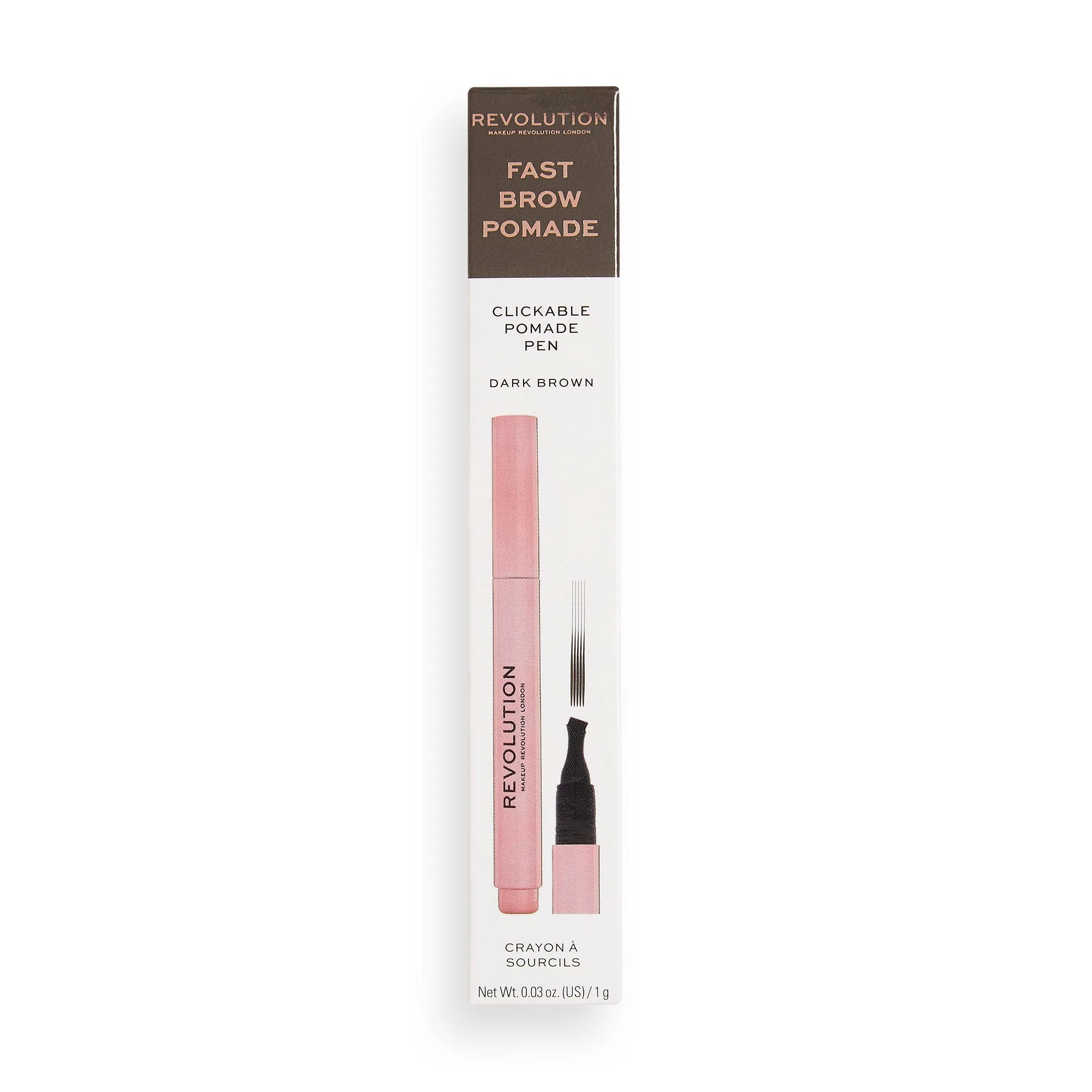 REVOLUTION  ROTULADOR PARA CEJAS FAST BROW POMADE  DARK BROWN