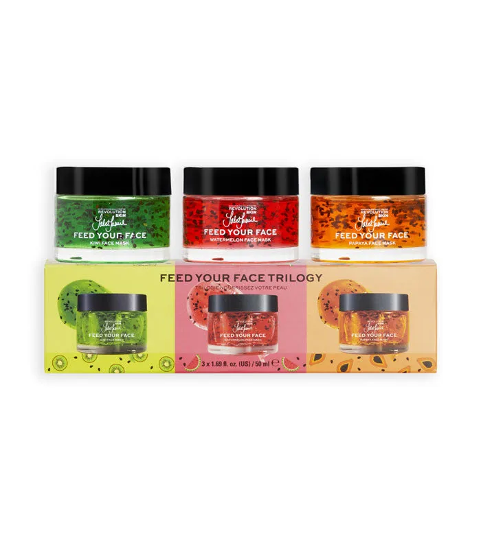 REVOLUTION SKINCARE  PACK DE MASCARILLAS FACIALES JAKEJAMIE FEED YOUR FACE TRILOGY