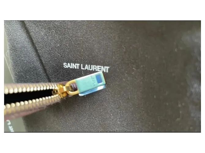Saint Laurent Monedero con monograma Marrón oscuro 